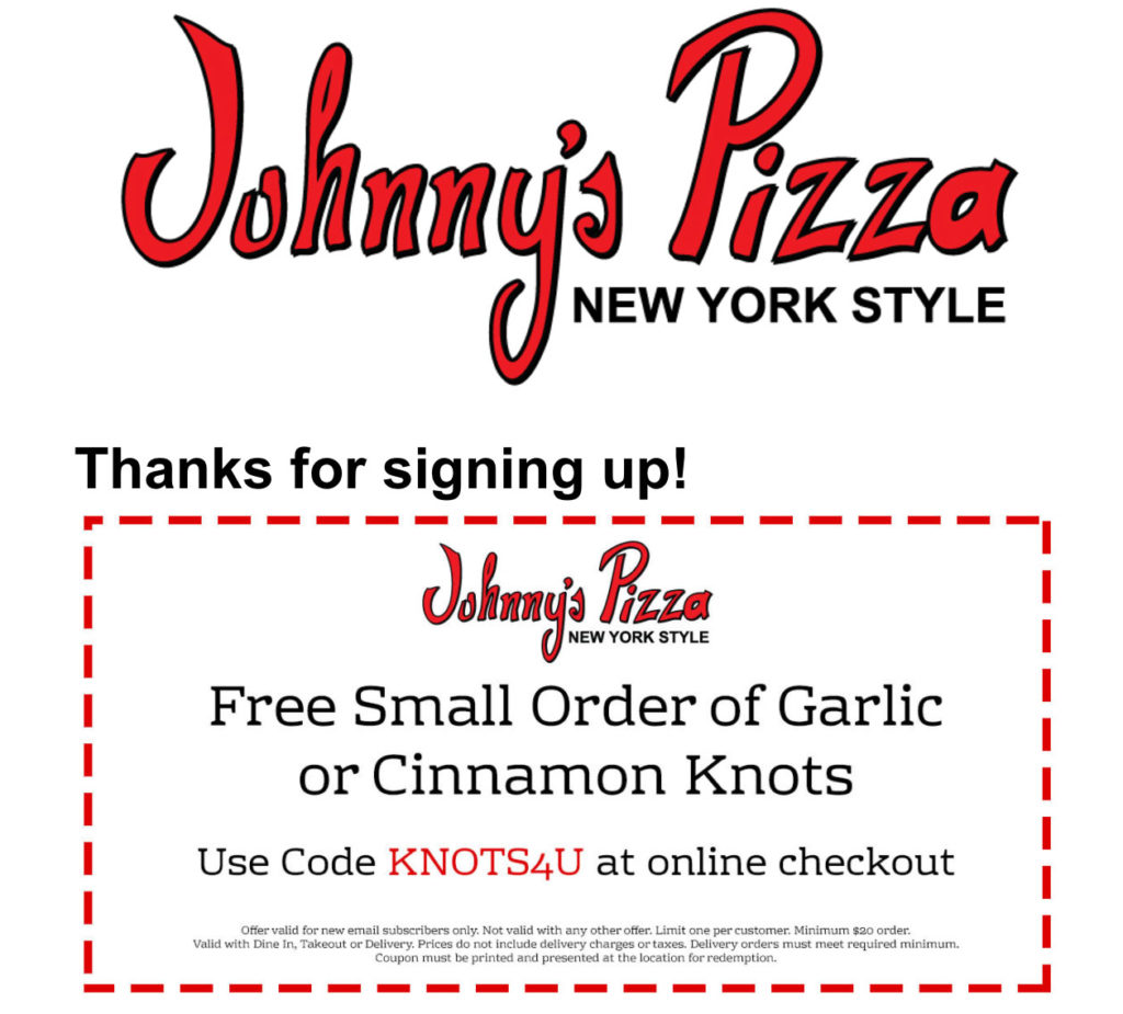 Free Knots Johnny S New York Style Pizza